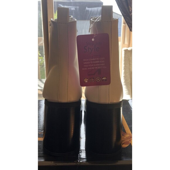 Hawkwell Women's Platform Grunge Chelsea Boots High Heel Square Toe Size 10 - Picture 5 of 14